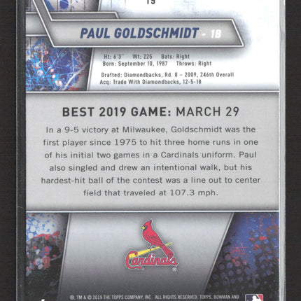 2019 Bowman's Best Paul Goldschmidt #19