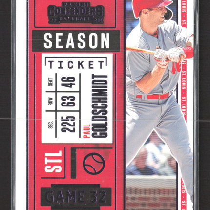 2020 Panini Contenders Baseball Paul Goldschmidt #70 Season Ticket