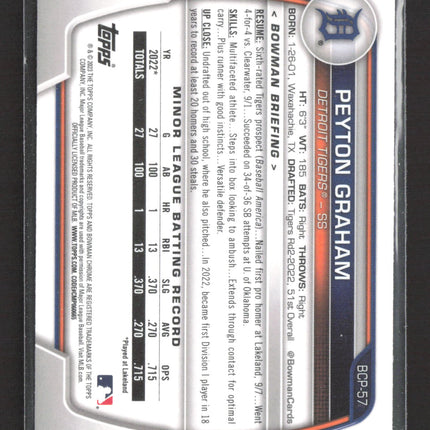 2023 Bowman Chrome Peyton Graham #BCP-57
