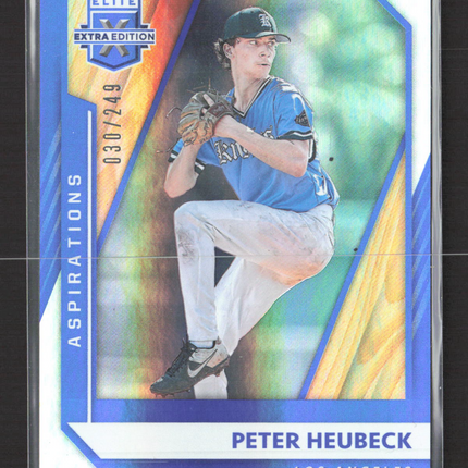 2021 Panini Elite Extra Edition Peter Heubeck #7 Aspirations Blue 030/249