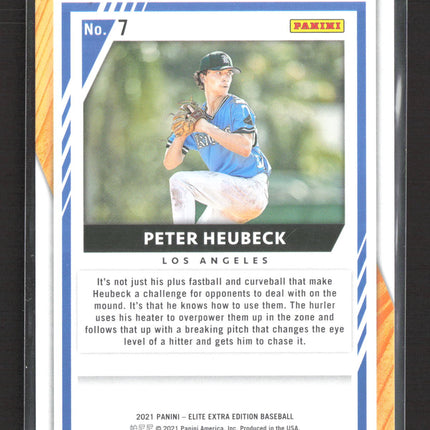2021 Panini Elite Extra Edition Peter Heubeck #7 Aspirations Blue 030/249