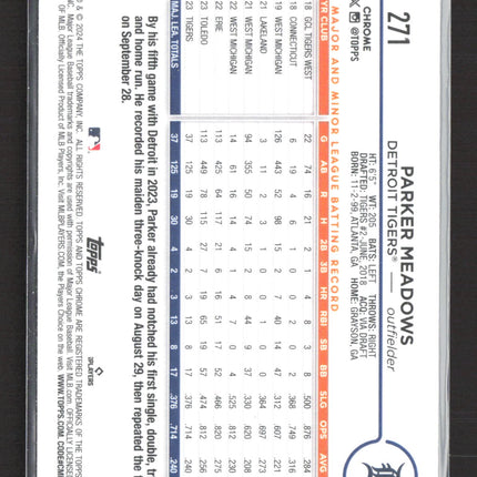 2024 Topps Chrome Parker Meadows #271 RC
