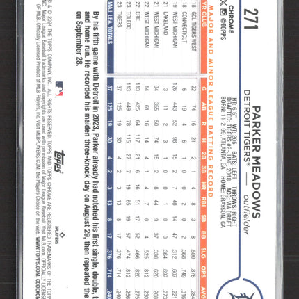 2024 Topps Chrome Parker Meadows #271 RC