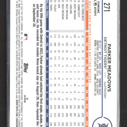 2024 Topps Chrome Parker Meadows #271 RC