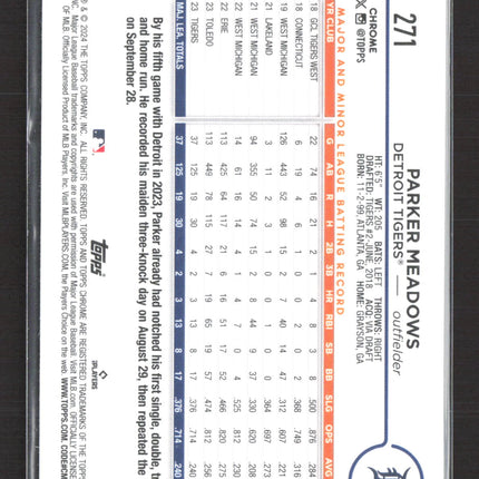 2024 Topps Chrome Parker Meadows #271 RC