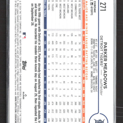 2024 Topps Chrome Parker Meadows #271 RC