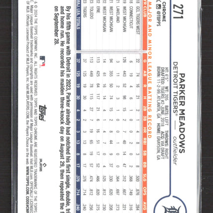 2024 Topps Chrome Parker Meadows #271 RC