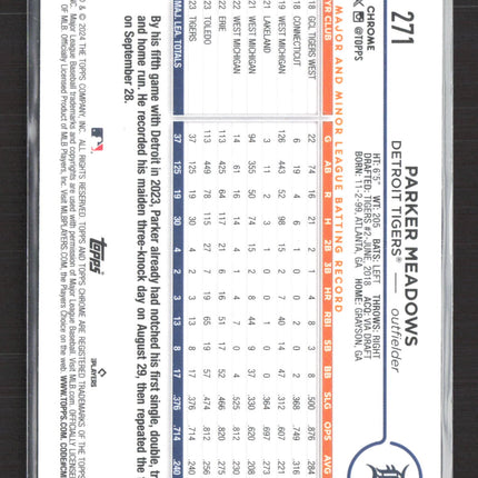 2024 Topps Chrome Parker Meadows #271 RC