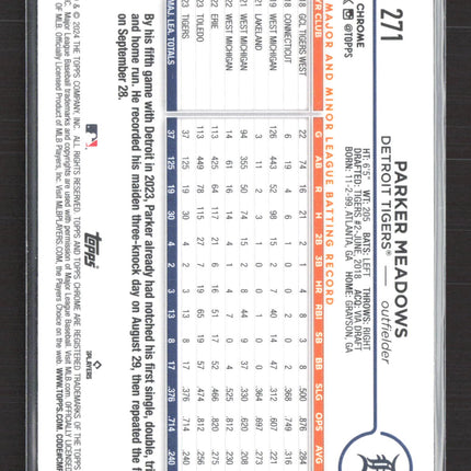 2024 Topps Chrome Parker Meadows #271 RC