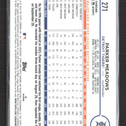 2024 Topps Chrome Parker Meadows #271 RC