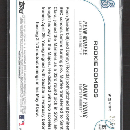 2022 Topps Update Series Penn Murfee Danny Young #US220 orange /299