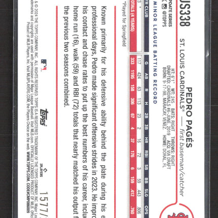 2024 Topps Update Series Pedro Pagés #US338 Gold RC