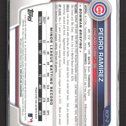 2023 Bowman Chrome Pedro Ramírez #BCP-2
