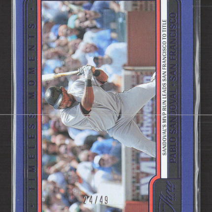 2025 Panini Three and Two Timeless Moments Pablo Sandoval #20 Blue 24/49