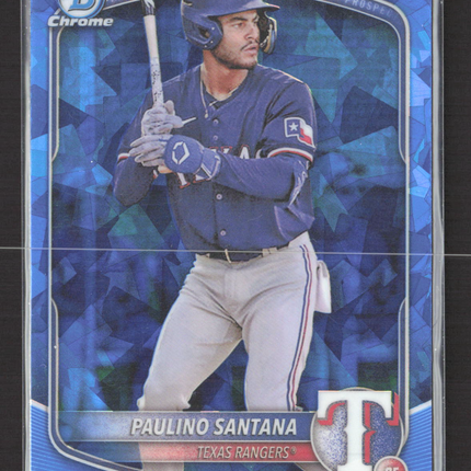 2025 Topps Bowman Chrome Paulino Santana #BCP-72 Blue Sapphire Refractor