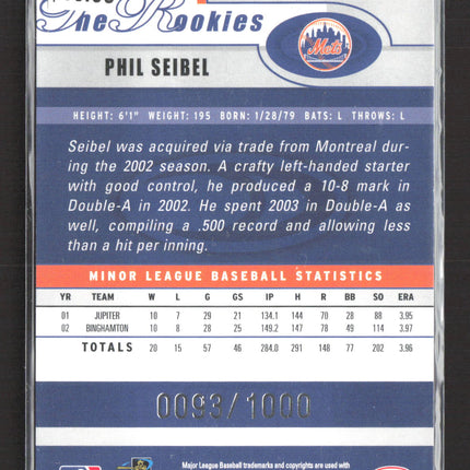 2003 Donruss The Rookies Phil Seibel #43 auto