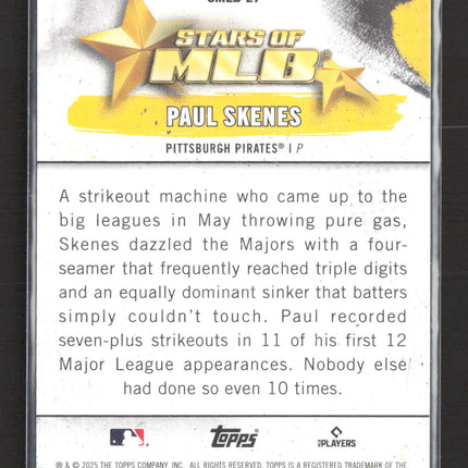 2025 Topps Stars of MLB Paul Skenes #SMLB-27