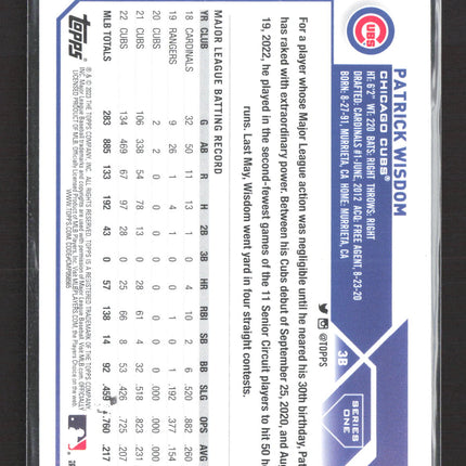 2023 Topps Series 1 Patrick Wisdom #120 Blue