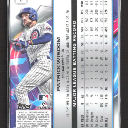 2022 Topps Cosmic Chrome Patrick Wisdom #77