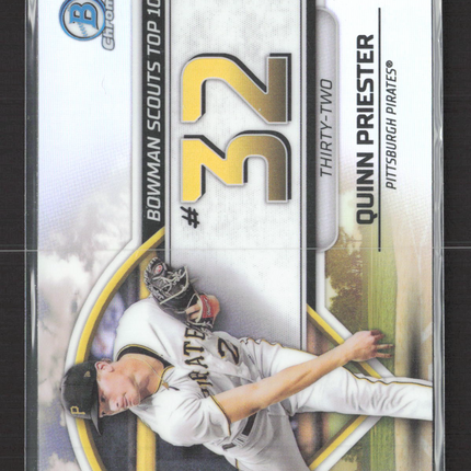 2023 Bowman Chrome Bowman Scouts Top 100 Quinn Priester #BTP-32