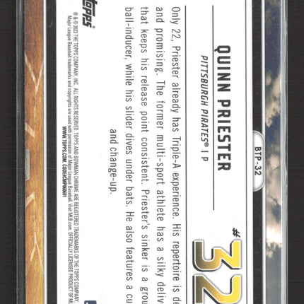 2023 Bowman Chrome Bowman Scouts Top 100 Quinn Priester #BTP-32