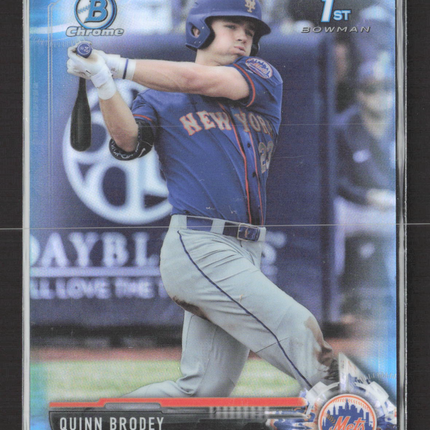 2017 Bowman Draft Chrome Quinn Brodey #BDC-24 Blue Refractor 1st Bowman /399