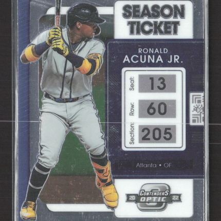2022 Panini Chronicles Contenders Optic Ronald Acuna Jr. #24 Season Ticket