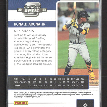 2022 Panini Chronicles Contenders Optic Ronald Acuna Jr. #24 Season Ticket
