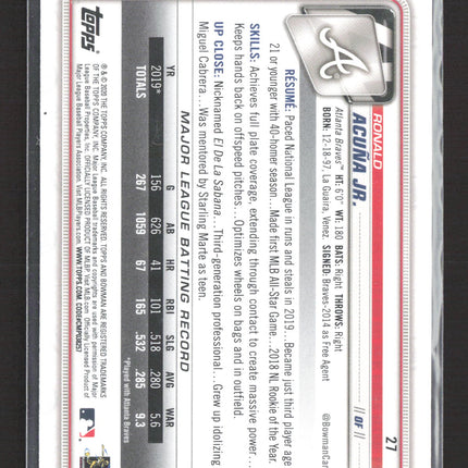 2020 Bowman Ronald Acuna Jr. #27