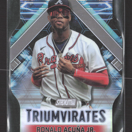 2023 Topps Stadium Club Triumvirates Ronald Acuna Jr. #T-17 Die-Cut
