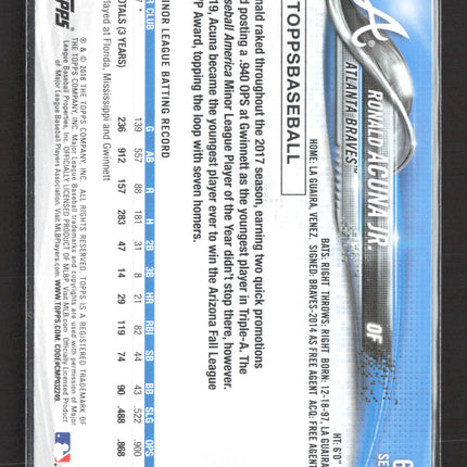 2018 Topps Series 2 Ronald Acuna Jr. #698 RC