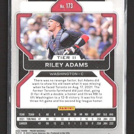 2022 Panini Prizm Riley Adams #173 RC