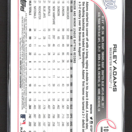 2022 Topps Chrome Riley Adams #103 Refractor RC