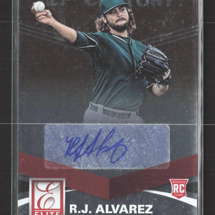2015 Panini Elite Baseball R.J. Alvarez #10 21st Century RC auto