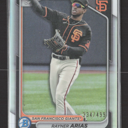 2024 Bowman Chrome Rayner Arias #BCP-127 Refractor 334/499