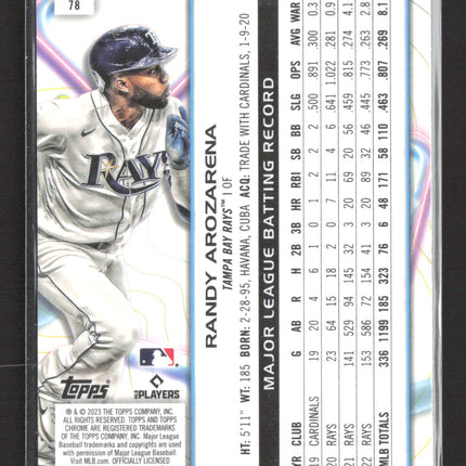 2023 Topps Chrome Cosmic Randy Arozarena #78