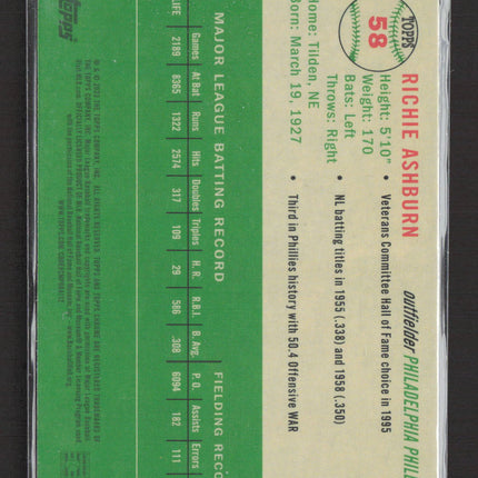2023 Topps Chrome Richie Ashburn #58