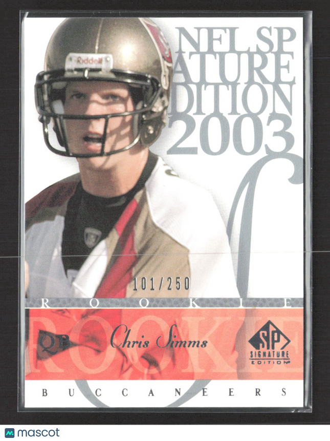 2003 Upper Deck SP Signature Edition Chris Simms #199 101/250