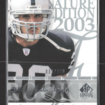 2003 Upper Deck SP Signature Edition Justin Fargas #194 031/250
