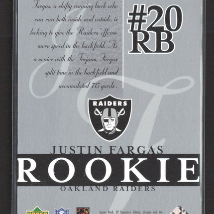 2003 Upper Deck SP Signature Edition Justin Fargas #194 031/250