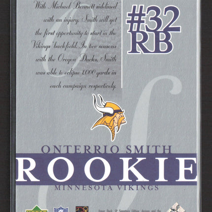 2003 Upper Deck SP Signature Edition Onterrio Smith #193 /250
