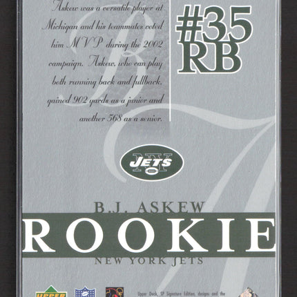 2003 Upper Deck SP Signature Edition B.J. Askew #185 111/250