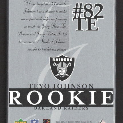 2003 Upper Deck SP Signature Edition Teyo Johnson #184 232/250
