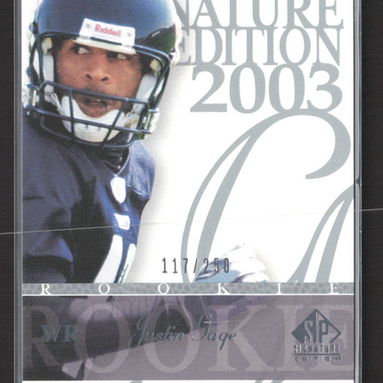 2003 Upper Deck SP Signature Edition Justin Gage #183 117/250