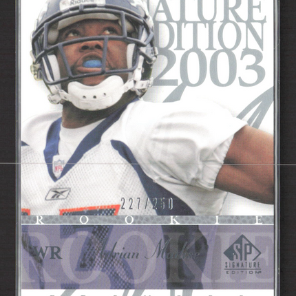 2003 Upper Deck SP Signature Edition Adrian Madise #180 227/250