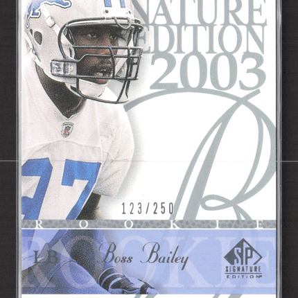 2003 Upper Deck SP Signature Edition Boss Bailey #178 123/250