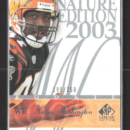 2003 Upper Deck SP Signature Edition Kelley Washington #173 190/250