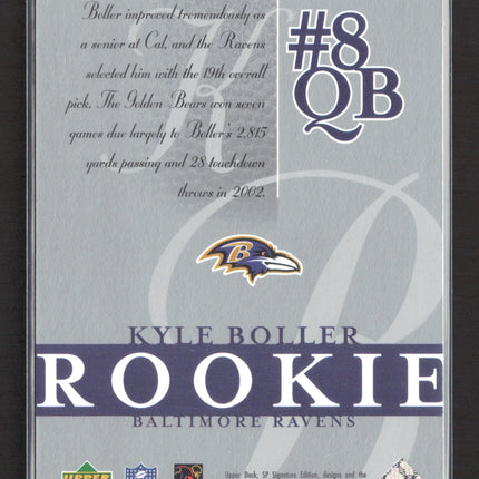 2003 Upper Deck SP Signature Edition Kyle Boller #170 /750