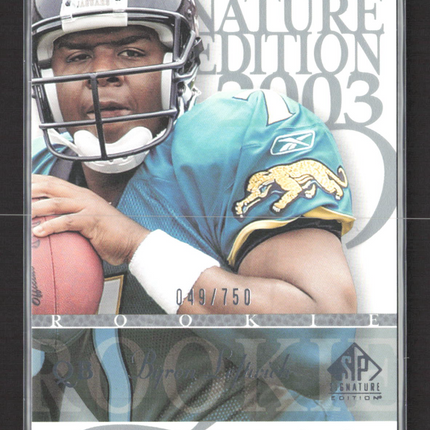 2003 Upper Deck SP Signature Edition Byron Leftwich #169 049/750