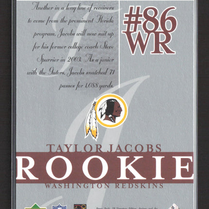 2003 Upper Deck SP Signature Edition Taylor Jacobs #159 145/750